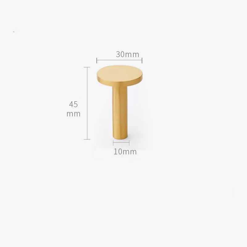 2pcs Simple Brass Wall Hooks – Gold Coat, Key, and Bag Holders for Home Storage