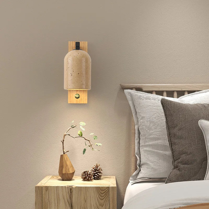Natural Stone Wall Lamp - Art Decor Sconce for Foyers, Dining Rooms, Bedrooms, Stairs, Aisles, and Corridor Atmosphere Lighting