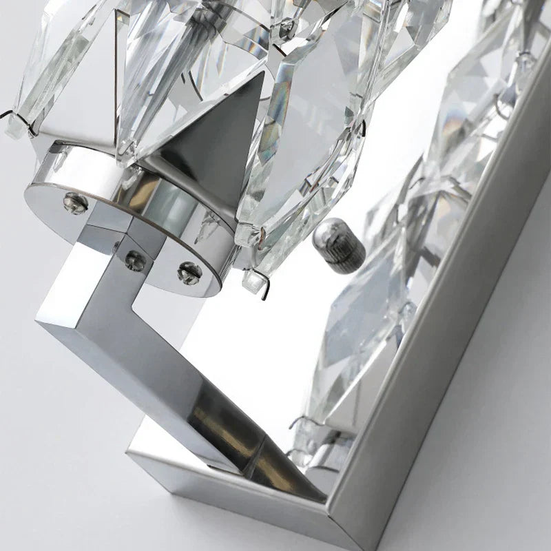 Naomi - Living Room Crystal Wall Lamp Hallway Staircase Light Luxury Lamp TV Sofa Entrance Background Wall Creative Chrome Wall Lamp
