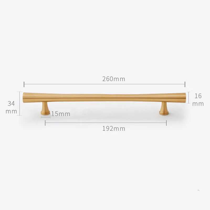 Gold Brass Dresser Handles – Modern Cabinet Pulls and Drawer Knobs for Kitchen and Furniture