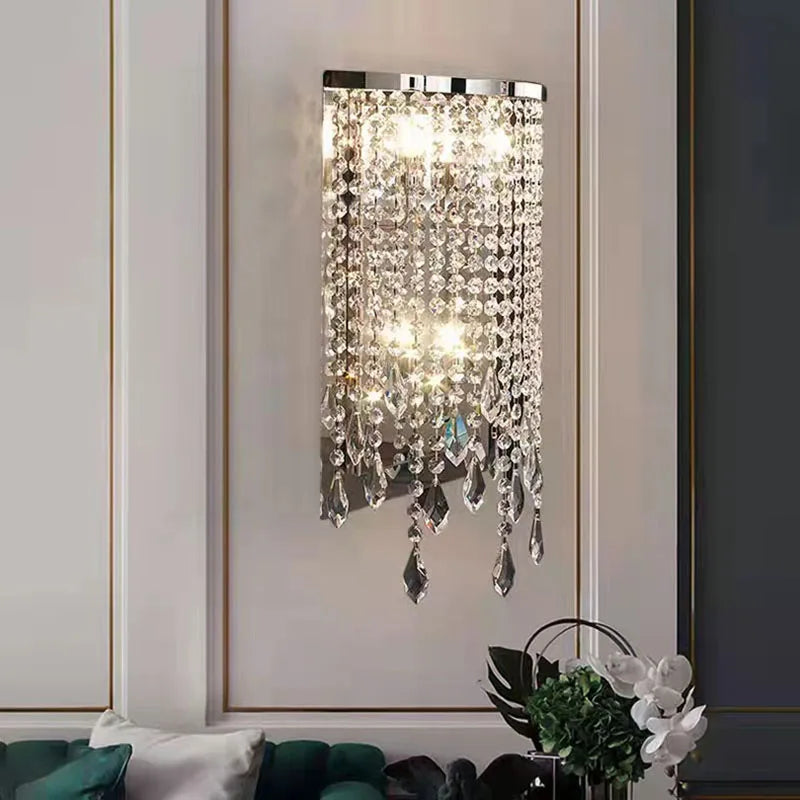 Cayson Modern Luxury Transparent Crystal Wall Lamp - Illuminate Your Space with Elegance