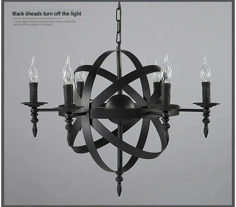 Camille Vintage Retro Candle Pendant Lights