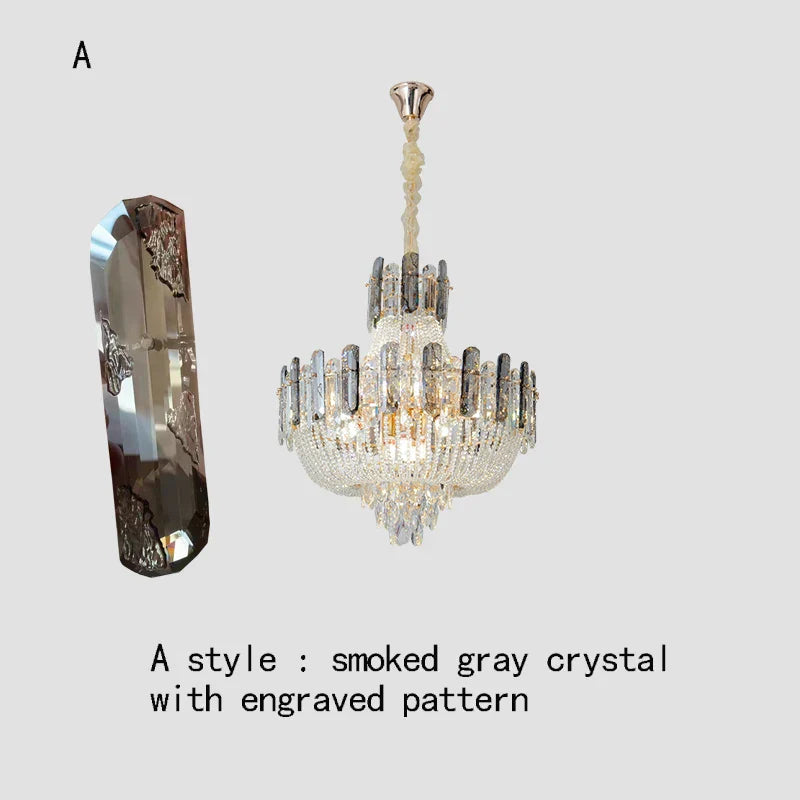 New Design Colorful Luxury Crystal Chandelier - Modern Artistry with Adjustable Chain for Living Rooms and Bedrooms