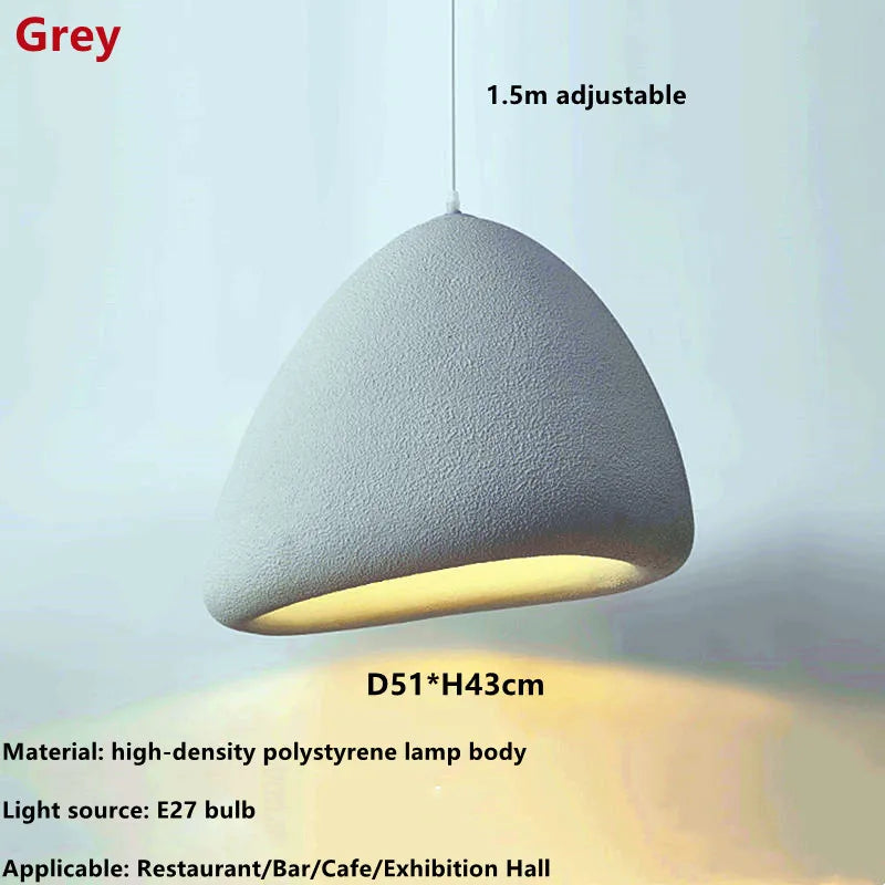 Nordic Minimalist Wabi Sabi LED Pendant Light - Perfect for Restaurants, Cafes, Living Rooms, and Bedrooms