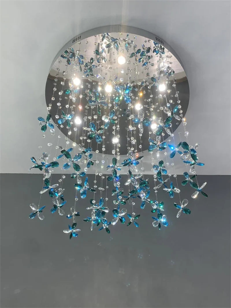 Spiral Design Modern Crystal Chandelier - Elegance for Staircase Lighting, Living Room, Hotel Lobby, and Home Decoration