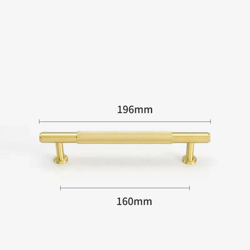 Gold Brass Cabinet Handles – Liner Knobs and Kitchen Drawer Bar Pulls for Furniture