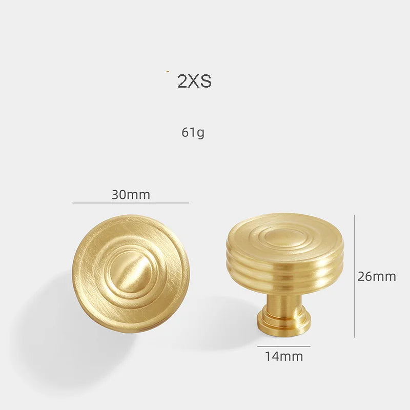 Gold Brass Cabinet Bar Handle – American Vintage Drawer Pull and Wardrobe Knob