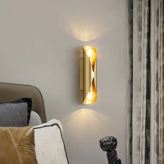 Devin's Modern Brass Crystal Simple Wall Lamp - Elegance for Your Living Spaces