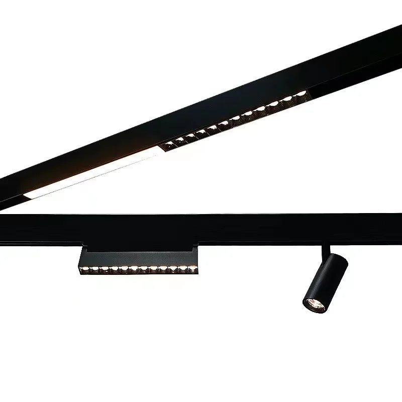 LED Embedded Magnetic Track Light - 6W/12W/18W/24W Folding Grille Spotlight
