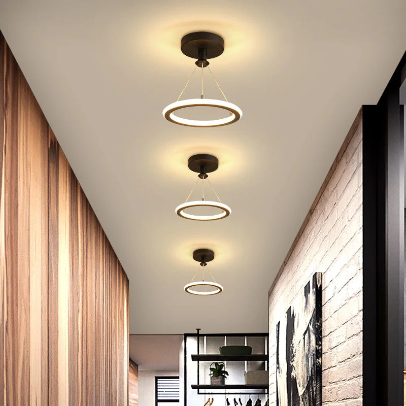 Aisle Entrance Way Corridor LED Ceiling Light - Modern Nordic Round Bistro Ceiling Lamp - Ideal for Indoor Home Decor - Lampara de Techo