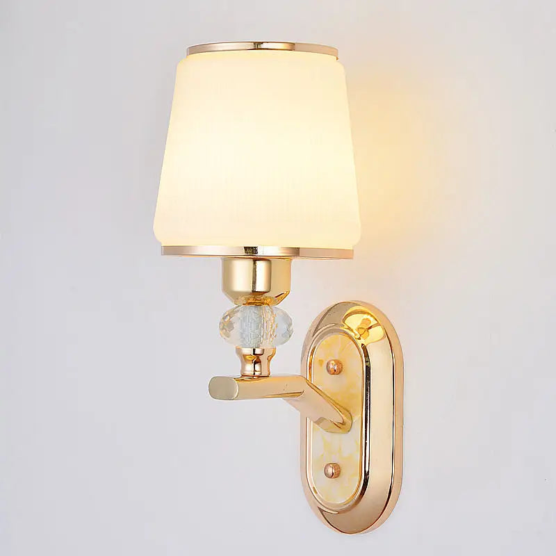 Modern LED Wall Lamp with Glass Lampshade - Stylish Wall Sconces for Hotel, Bedroom, Living Room, Stairs, and Home Decoration
