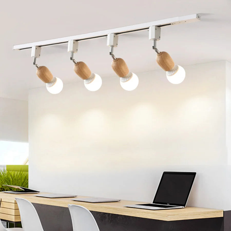 Nordic Rail Track Ceiling Spotlight for Cafes, Stores, and Restaurants