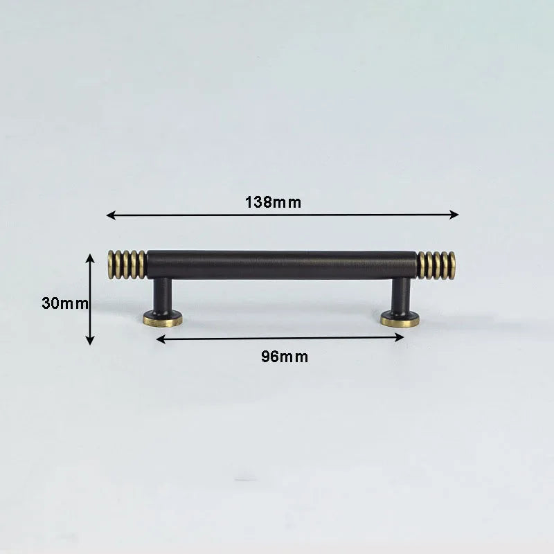 Brass Kitchen Cabinet Handles – Gold Textured Drawer Knobs and Door Bar Handles
