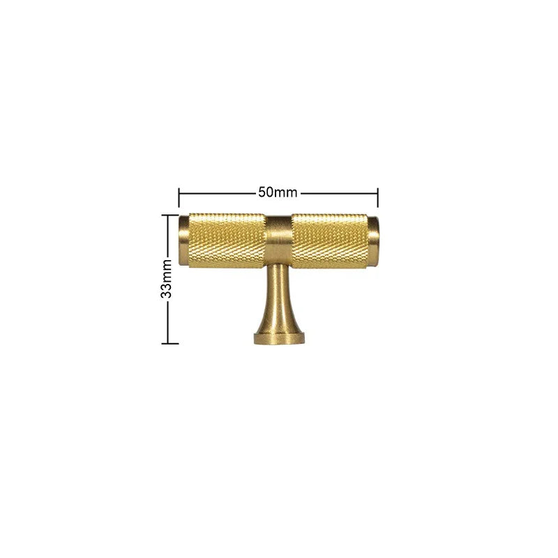 Gold Brass Handle with Plate – Knurled Cabinet Knobs and Modern Furniture Pulls