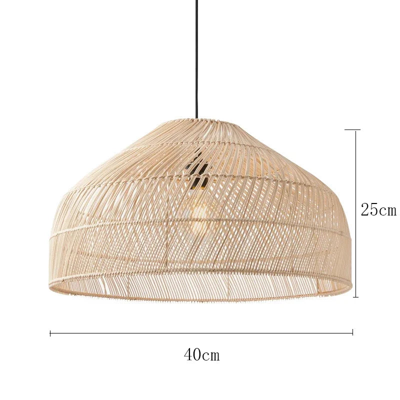 Modern Creative Handcrafted Rattan Art Lampshade Chandelier - Designer-Inspired Lighting Fixtures for Restaurants, Bedrooms, Tea Rooms, and Decor