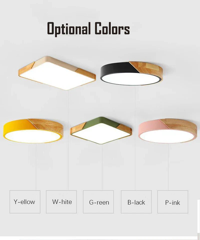 Macaron Round LED Ceiling Lamp - Modern Simple Atmosphere Lighting Fixture for Home Decor