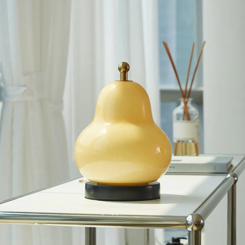 LED Cream Pear Table Lamp - Elegant Bedroom and Living Room Decor Light