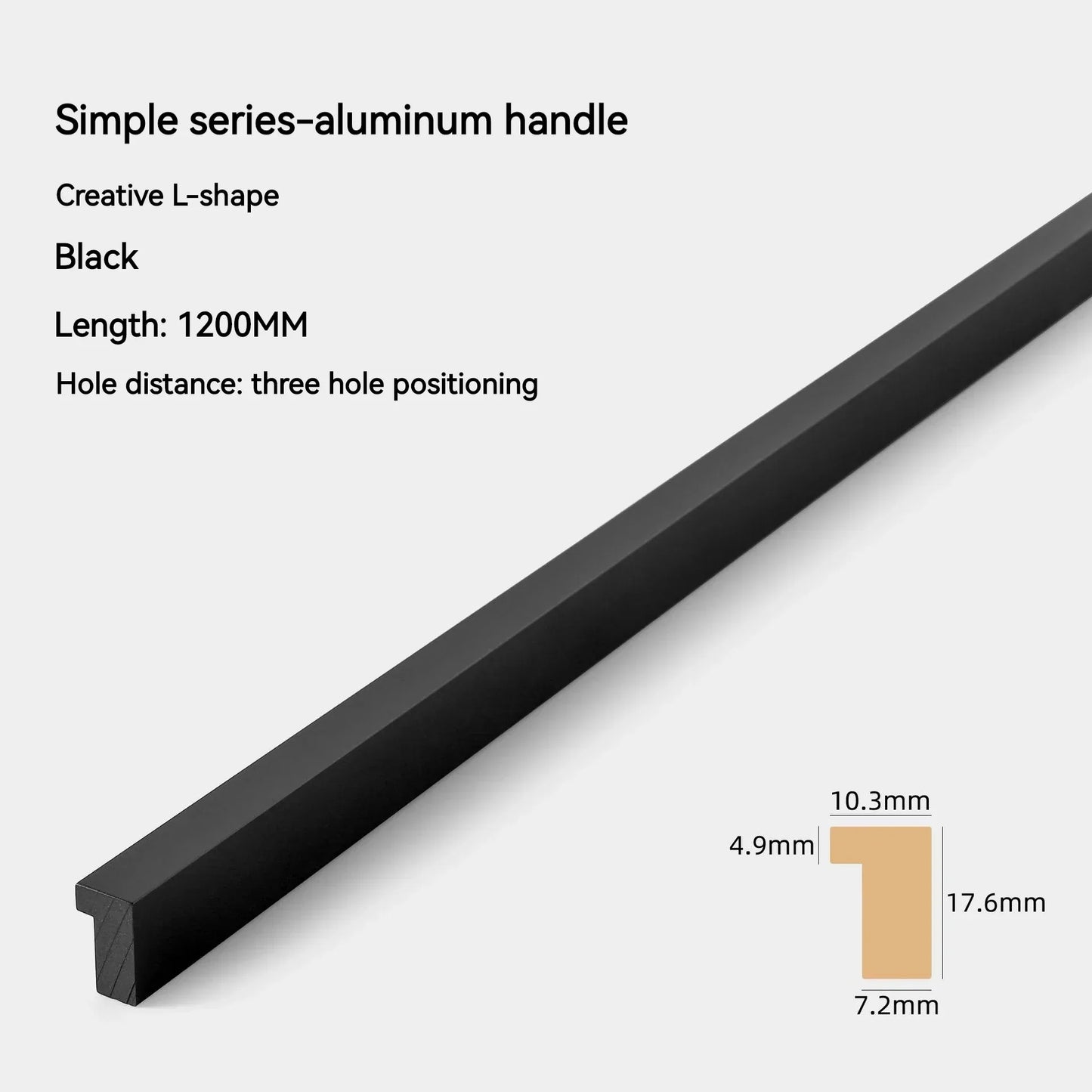 Modern Long T-Bar Aluminum Cabinet Handles – Brushed Gold, Silver, and Black Pulls for Drawers and Cupboards (700-1200mm)