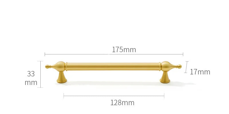 Satin Brass Cabinet Handles – Modern Ball Design Wardrobe Knobs and Drawer Pulls (French Style)