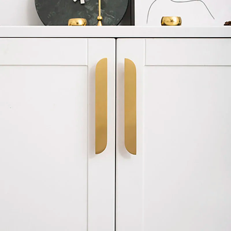 Modern Simple Wardrobe Handles – Brass Cabinet Knobs and Drawer Pulls for Furniture