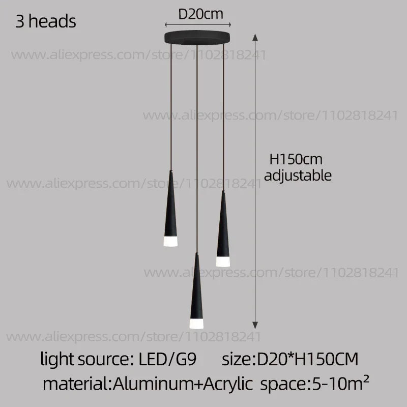 Contemporary Stair Chandelier - Elevate Your Duplex Apartment with Nordic Loft Elegance