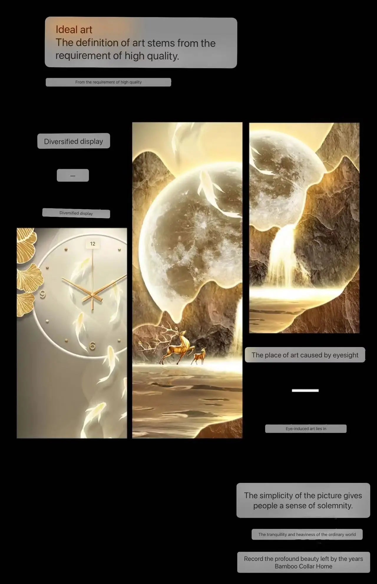 Dlight Decor Luminous Wall Clock with Elegant Glow