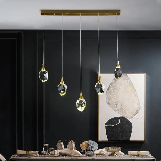 Nordic LED Crystal Pendant Lights - Elegant Chandelier for Living Rooms, Bedrooms, Kitchens, and Home Decoration
