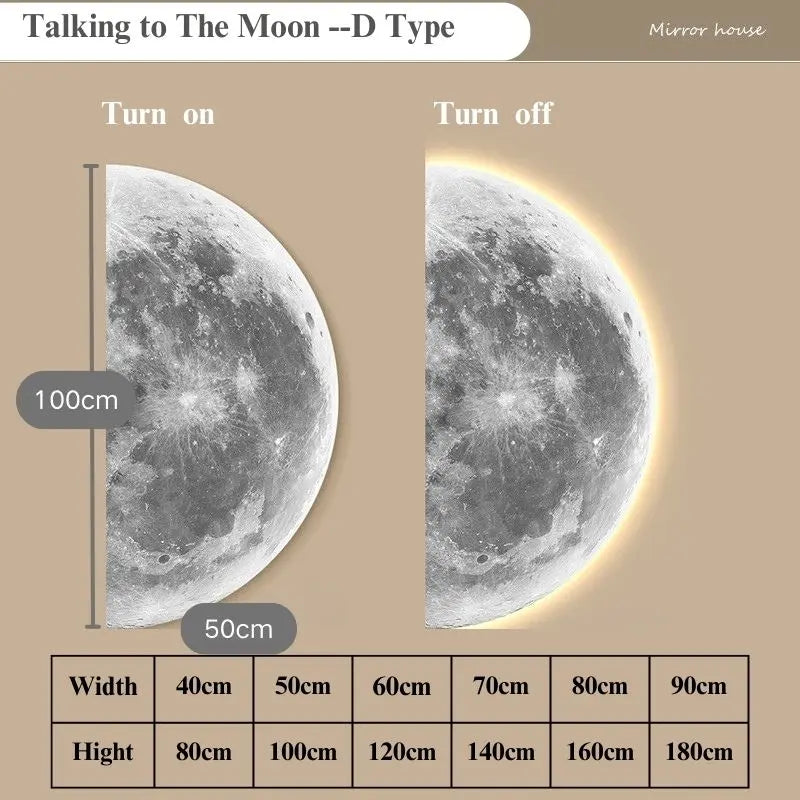 Dlight Decor LED Moon Wall Lamp with Remote Dimming
