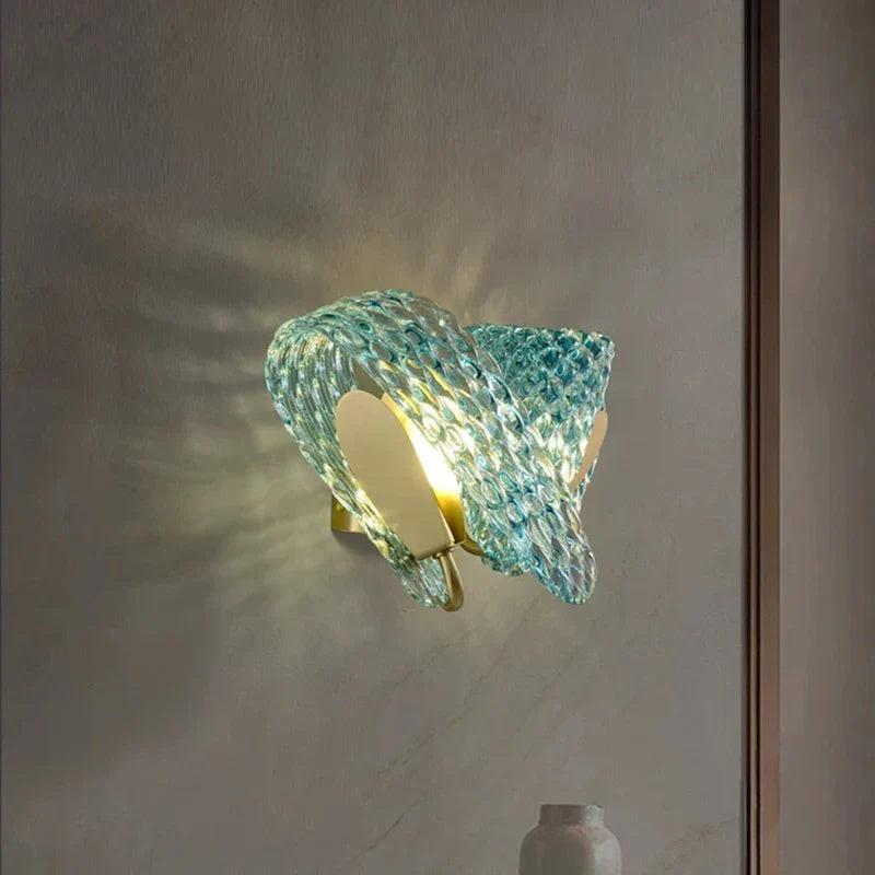 Aria's Modern Glass Wall Lamp - Creative Light Luxury for Your Corridor and TV Background