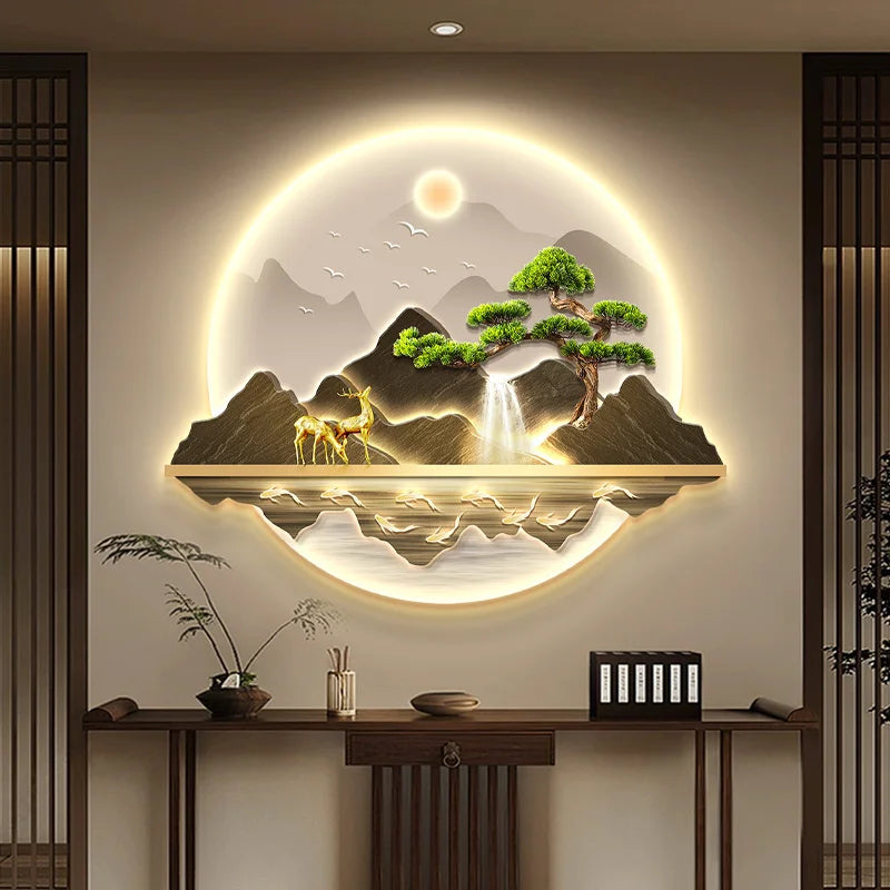 Dlight Decor Wealth Landscape Wall Lamp Mural