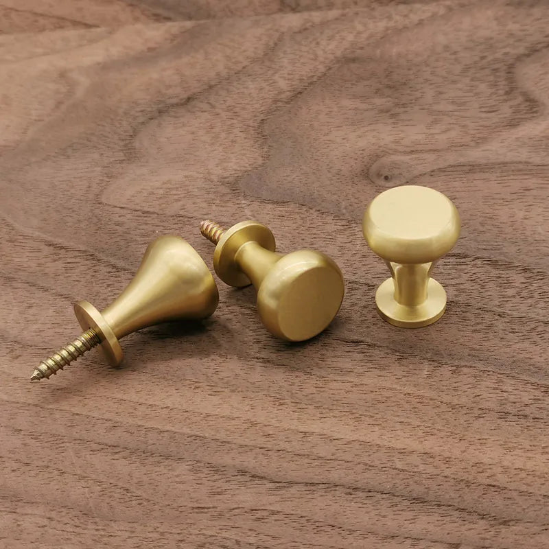 Brass Cabinet Handle and Hook – Gold Knob for Furniture, Wardrobes, and Towel Holders