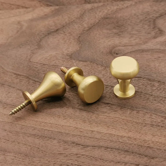 Brass Cabinet Handle and Hook – Gold Knob for Furniture, Wardrobes, and Towel Holders