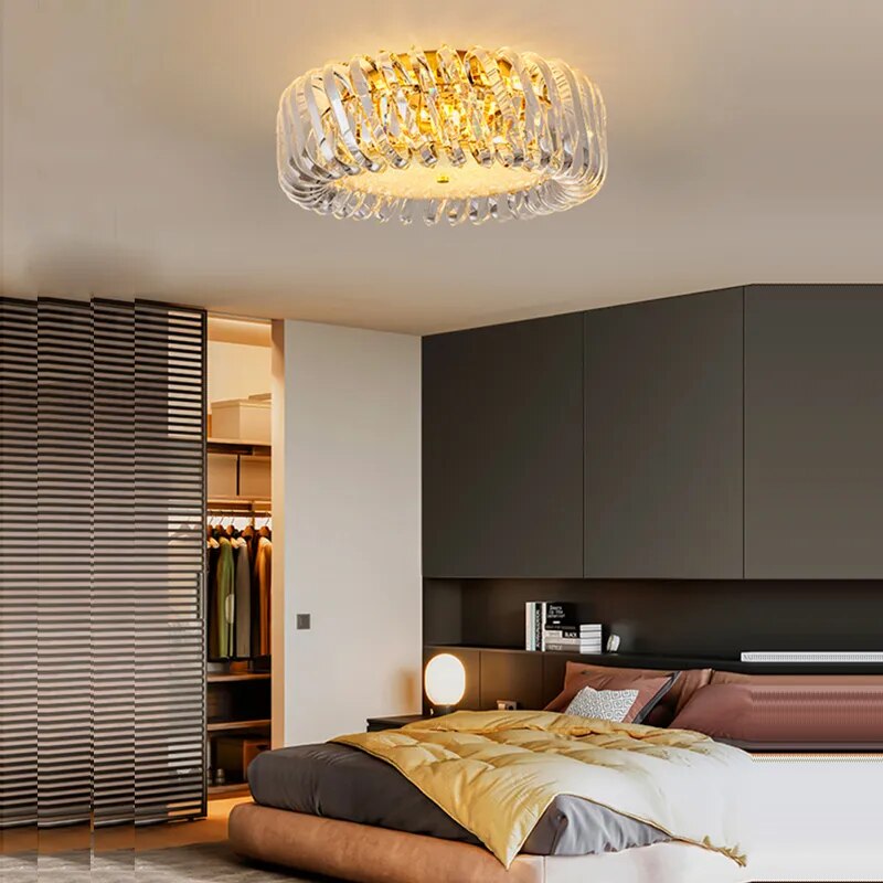 Olivia's Art Deco Crystal Glass LED Chandelier