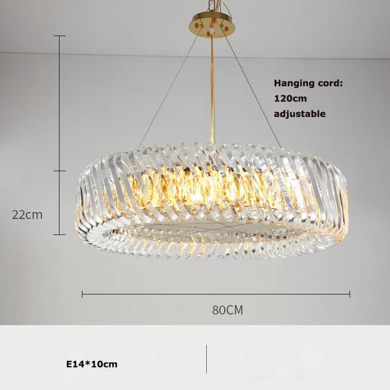 Olivia's Art Deco Crystal Glass LED Chandelier