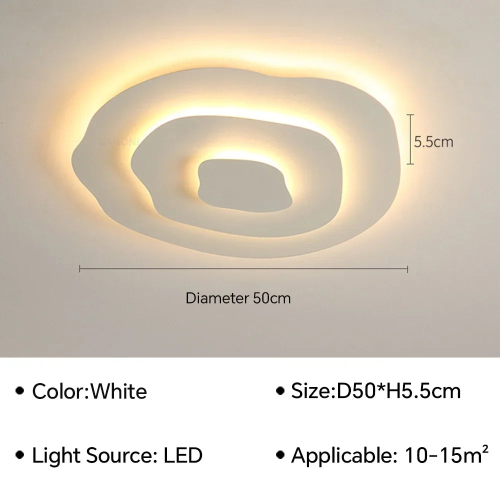 Nordic LED Corrugated Ceiling Lamp - Perfect for Living, Dining Room, Bedroom, Children's Study Room, and Aisle - Stylish Lighting Fixture Lustre for Home Decor