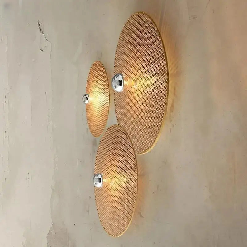 Hand-Knitted Rattan Wall Lamp - Classic Bamboo Elegance for Your Home Decor