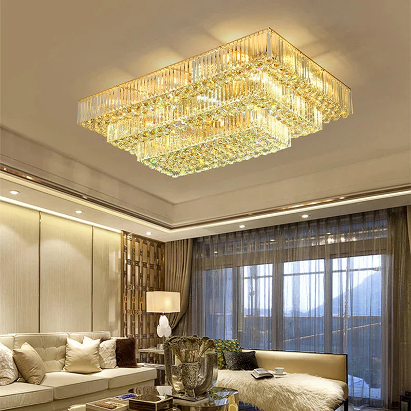 Dimmable LED Ceiling Lights - Classical Elegance with Remote Control for Living Room Decor