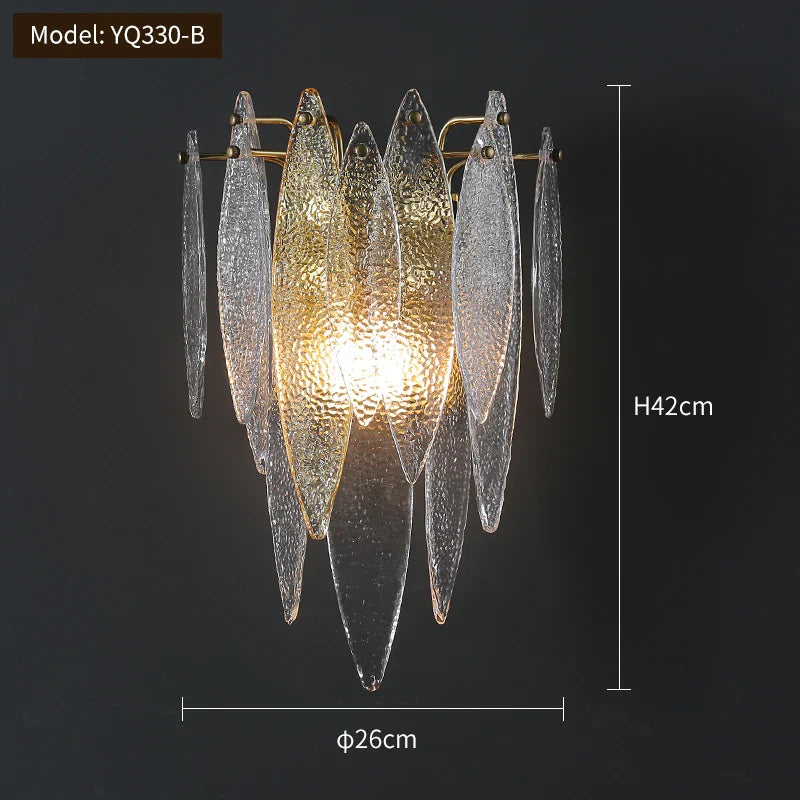 Ava - Modern Art Multicolored Glass Wall Lamp Aisle Luxury Sofa Background Wall Lamp Living Room Hotel Fireplace Stair Wall Lamp