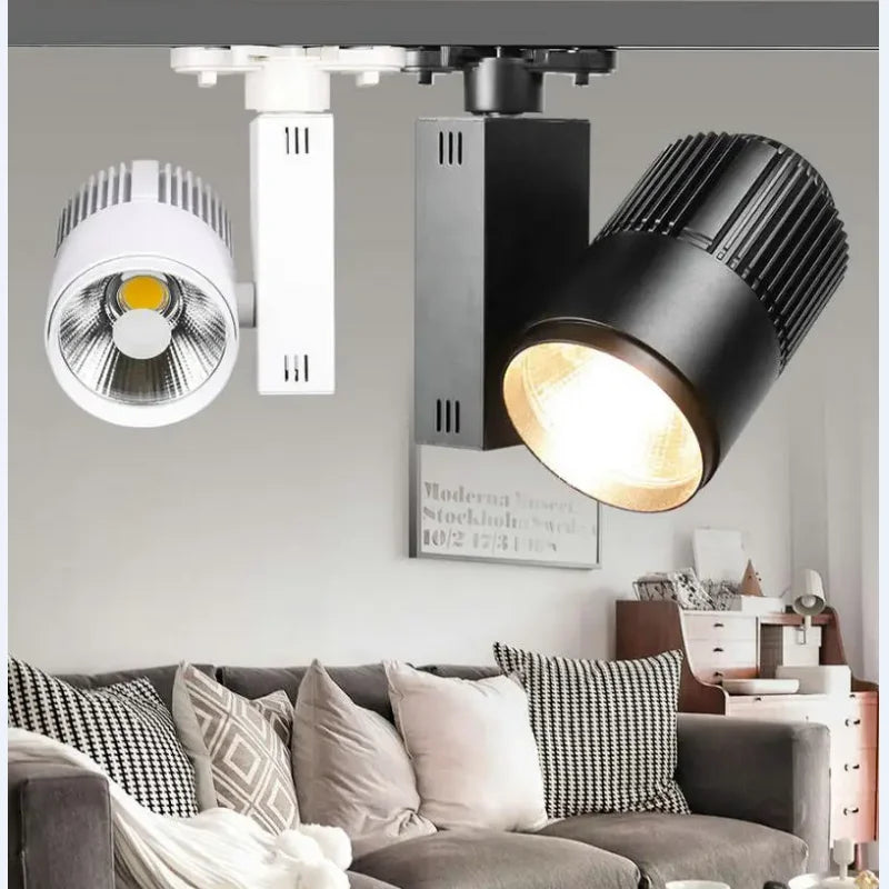 40W COB LED Track Light - Recessed Ceiling Spotlight for Commercial Indoor Lighting