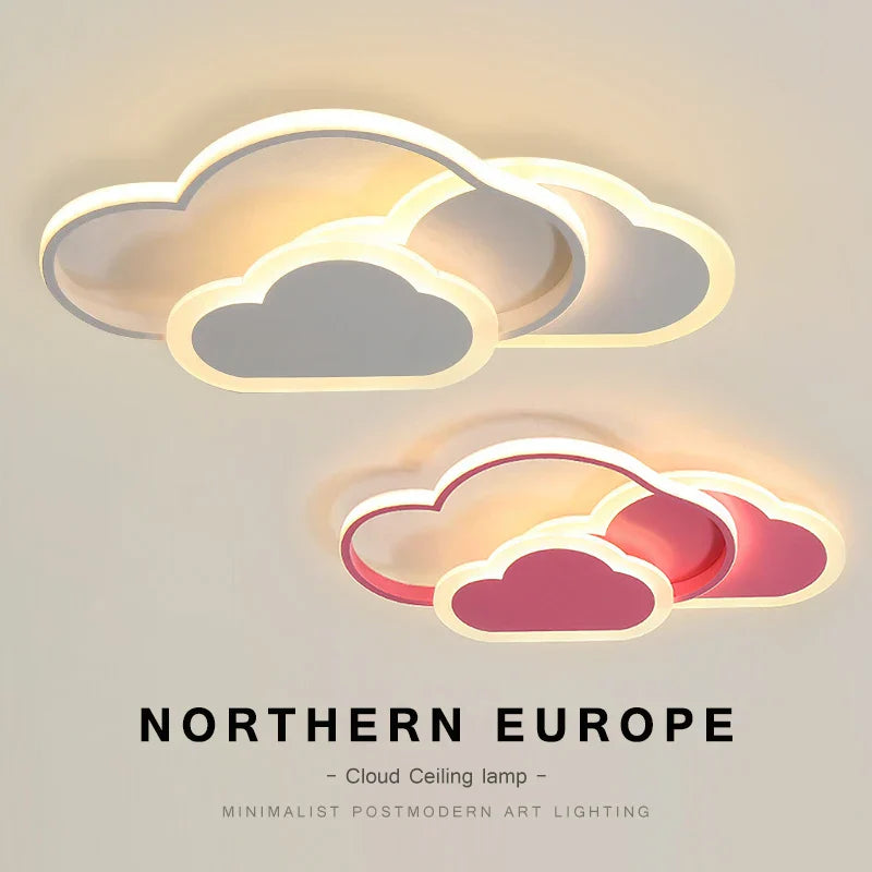 Dreamy Cloud LED Ceiling Lamp - Creative Lighting for Children's Rooms