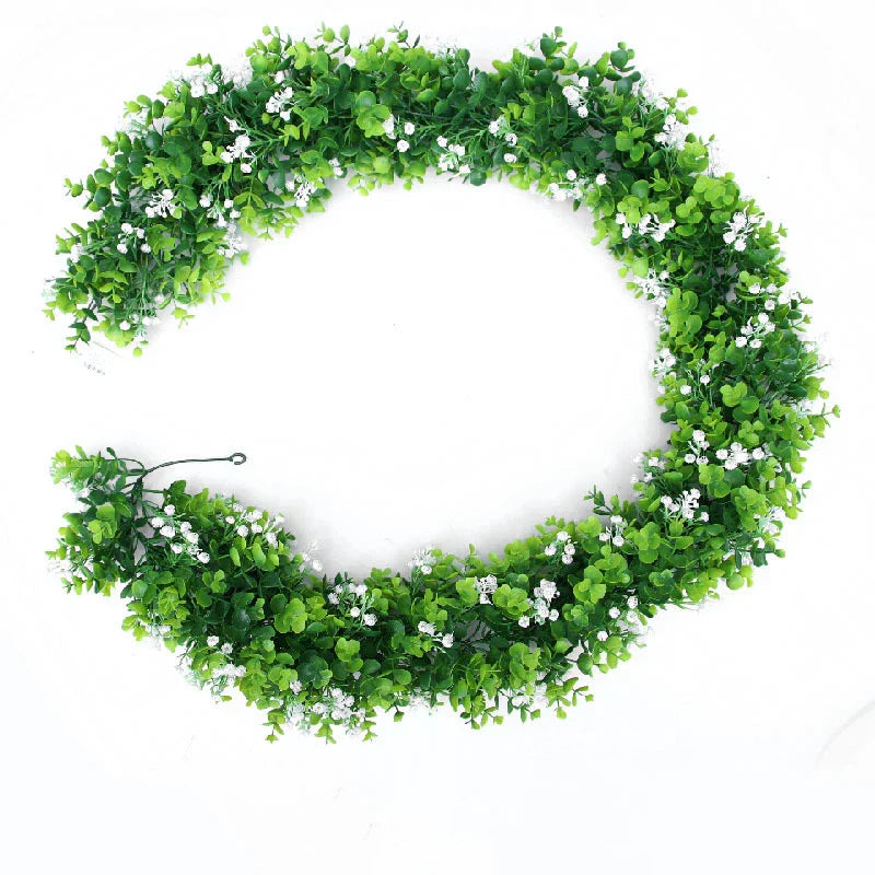 Dlight Decor Eucalyptus Vines with Babysbreath for Wall and Event Decor
