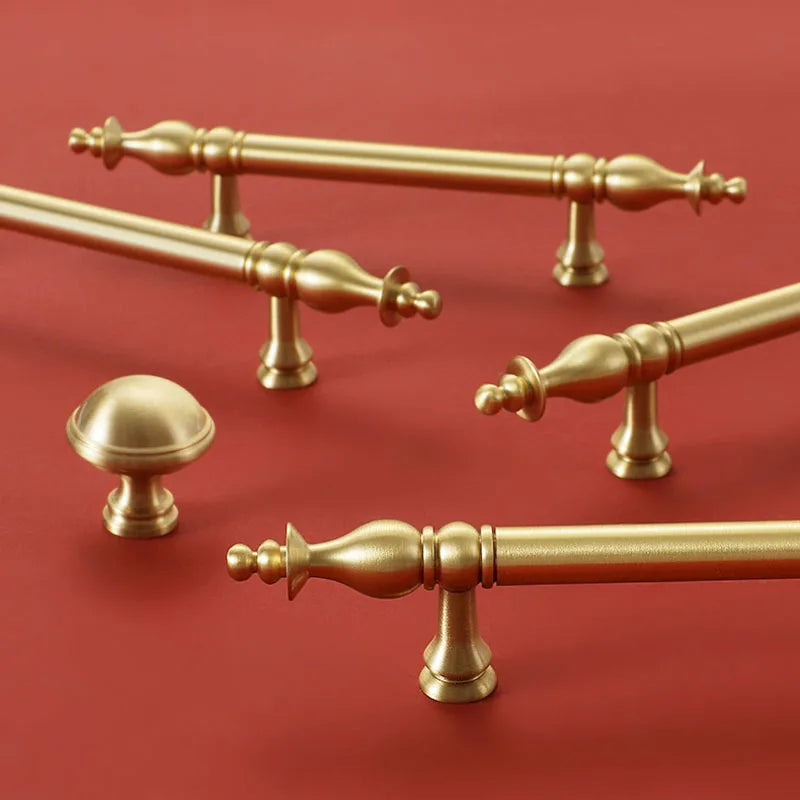 Chrome Brass Polished Gold Furniture Handle Modern Cabinet Pulls Wardrobe Cupboard Drawer Bar Knobs
