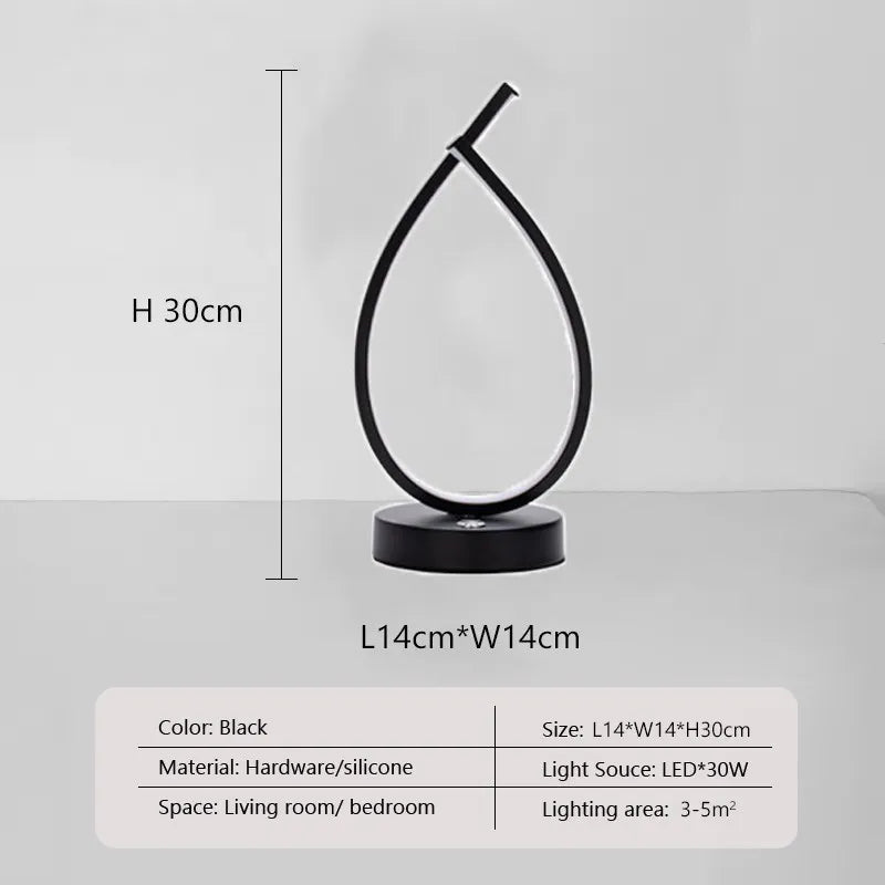 Modern LED Touch Table Lamp - Eye-Friendly Light for Living, Bedroom, and Study