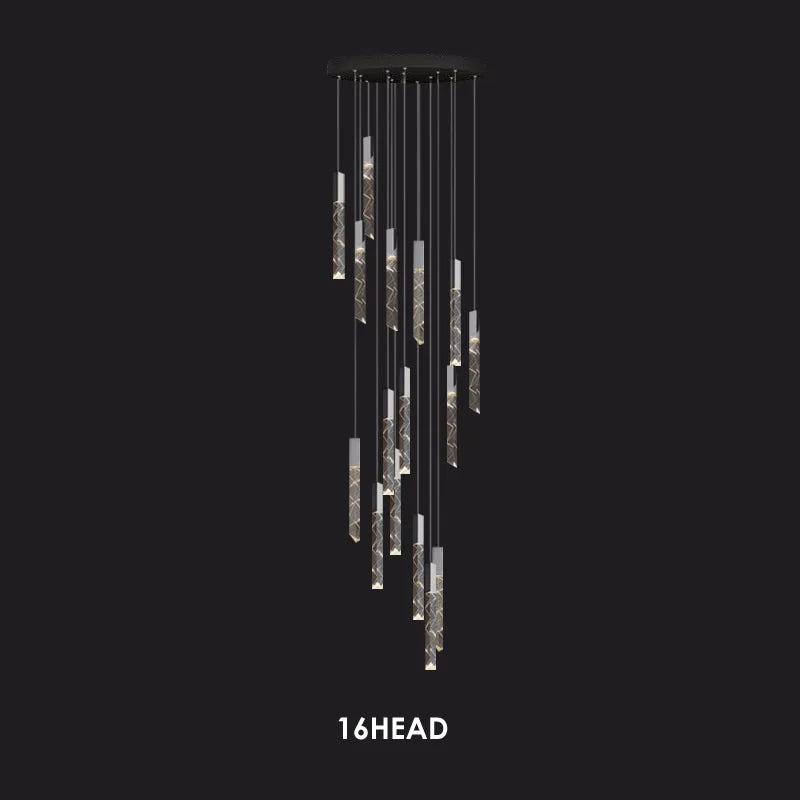 LED Modern Staircase Chandelier - Creative Lighting for Duplex Loft and Villas