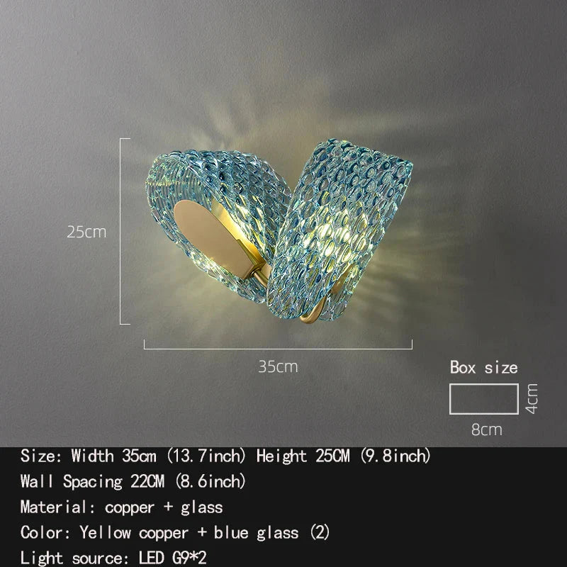Aria's Modern Glass Wall Lamp - Creative Light Luxury for Your Corridor and TV Background