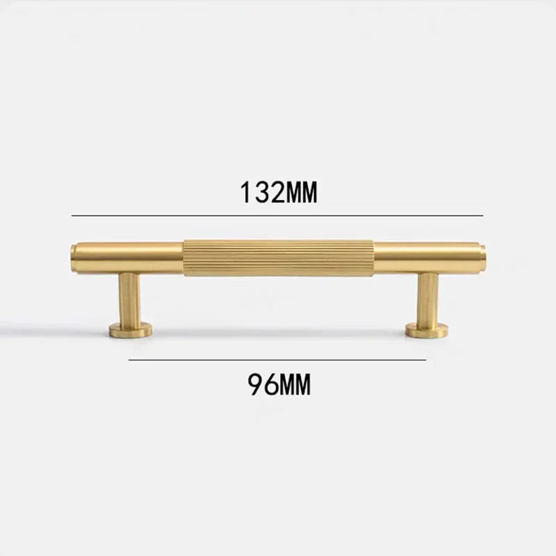 American Style Brass Cabinet Handles – Light Luxury Extended Wardrobe Door Pulls