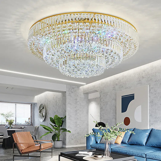 Dimmable LED Ceiling Lights - Classical Elegance with Remote Control for Living Room Decor