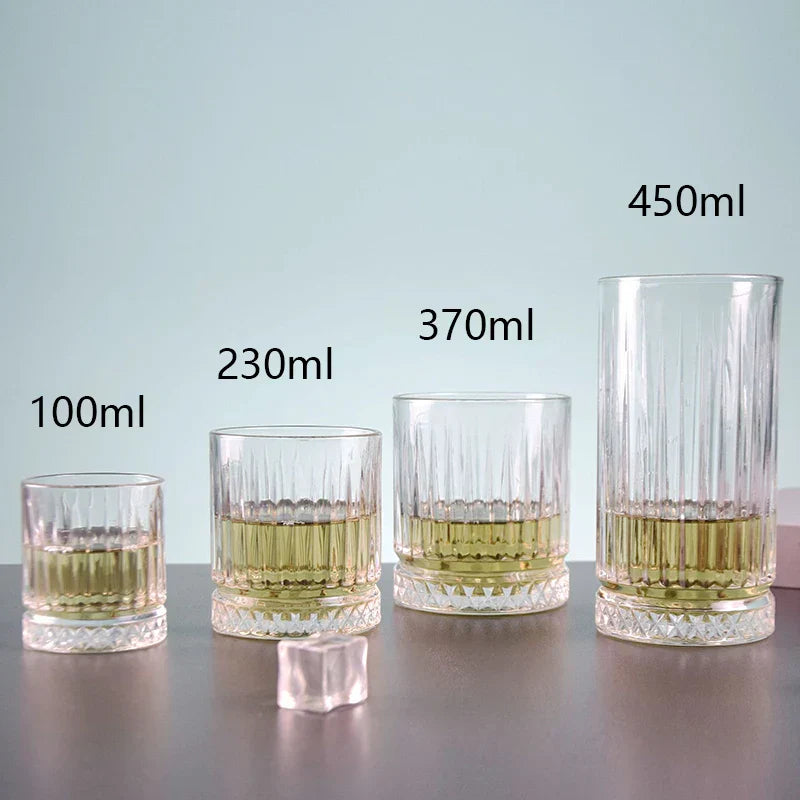 Dlight Decor Diamond Stripe Glass Coffee Cups (100–450ml)
