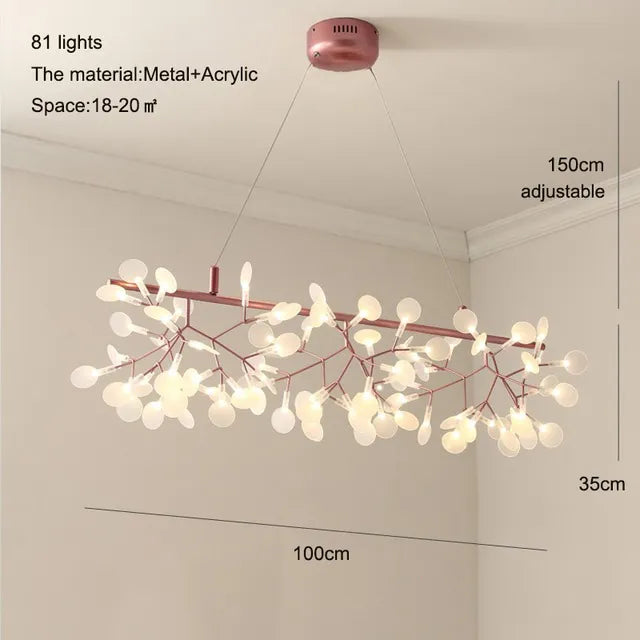 Modern Nordic Chandelier - Artistic Firefly Lamp for Living Room, Restaurant, and Kitchen Decor