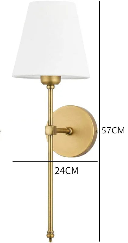 Modern American LED Wall Lamp for Bathroom Mirror Light, Bedroom, Corridor, and More - Stylish Wall Sconce with Cloth Lampshade